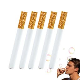 1/2/3/5/10Pcs Funny Cigarette Bubble Toy With Bubble Liquid Metal Smoking Machine Outdoor Portable Toy Smoking Accessories