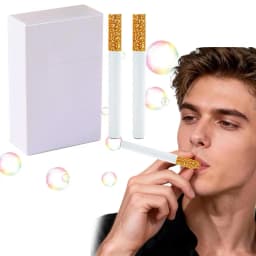 1/2/3/5/10Pcs Funny Cigarette Bubble Toy With Bubble Liquid Metal Smoking Machine Outdoor Portable Toy Smoking Accessories
