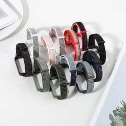 Nylon Loop Strap+Case for Xiaomi Smart Band 9 8 Active Accessories Sport Bracelet +Protective Bumper Shell Correa Redmi Band 3 2