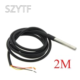 Stainless Steel Waterproof DS18b20 12/3/5M Thread Temperature Probe Temperature Sensor 18B20 Cable For Arduino