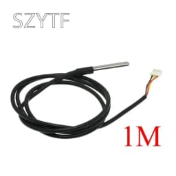 Stainless Steel Waterproof DS18b20 12/3/5M Thread Temperature Probe Temperature Sensor 18B20 Cable For Arduino