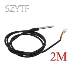Stainless Steel Waterproof DS18b20 12/3/5M Thread Temperature Probe Temperature Sensor 18B20 Cable For Arduino