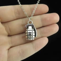 1Pc Vintage Steampunk Grenade Pendant Women Necklaces Making Trendy Hip-hop Men Grunge Rock Daily Wear Collares Jewelry Bijoux