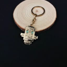 Game Totem of Undying Cosplay Keychain Alloy Cyberpunk Pendant Keyring Key Chain Bag Ornament Accessory Decoration Props