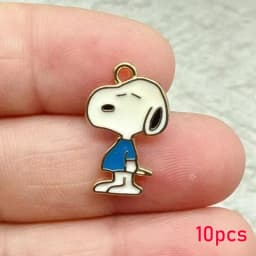 10/20Pcs Enamel Dog Handmade DIY Keychain Accessories for Jewelry Making RedHouse, Fashion Style Jewelry Findings