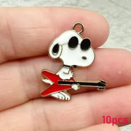 10/20Pcs Enamel Dog Handmade DIY Keychain Accessories for Jewelry Making RedHouse, Fashion Style Jewelry Findings
