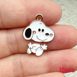 10/20Pcs Enamel Dog Handmade DIY Keychain Accessories for Jewelry Making RedHouse, Fashion Style Jewelry Findings