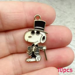 10/20Pcs Enamel Dog Handmade DIY Keychain Accessories for Jewelry Making RedHouse, Fashion Style Jewelry Findings