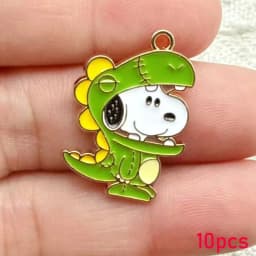 10/20Pcs Enamel Dog Handmade DIY Keychain Accessories for Jewelry Making RedHouse, Fashion Style Jewelry Findings