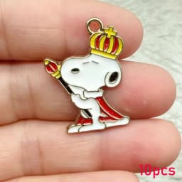 10/20Pcs Enamel Dog Handmade DIY Keychain Accessories for Jewelry Making RedHouse, Fashion Style Jewelry Findings