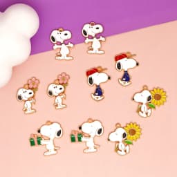 10/20Pcs Enamel Dog Handmade DIY Keychain Accessories for Jewelry Making RedHouse, Fashion Style Jewelry Findings
