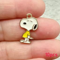 10/20Pcs Enamel Dog Handmade DIY Keychain Accessories for Jewelry Making RedHouse, Fashion Style Jewelry Findings