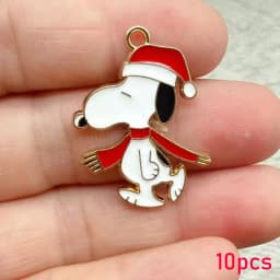 10/20Pcs Enamel Dog Handmade DIY Keychain Accessories for Jewelry Making RedHouse, Fashion Style Jewelry Findings