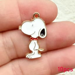 10/20Pcs Enamel Dog Handmade DIY Keychain Accessories for Jewelry Making RedHouse, Fashion Style Jewelry Findings