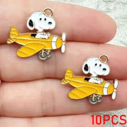 10/20Pcs Enamel Dog Handmade DIY Keychain Accessories for Jewelry Making RedHouse, Fashion Style Jewelry Findings