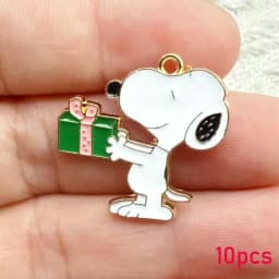 10/20Pcs Enamel Dog Handmade DIY Keychain Accessories for Jewelry Making RedHouse, Fashion Style Jewelry Findings