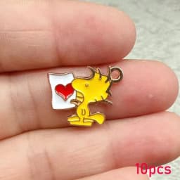 10/20Pcs Enamel Dog Handmade DIY Keychain Accessories for Jewelry Making RedHouse, Fashion Style Jewelry Findings