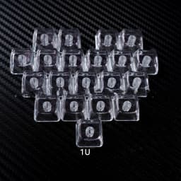 20pcs 1U Keycaps with Unique Cats Head MAO Transparent Keycap Comfort Typing PBT No Engraved Keycap DIY Keyboards For Aula Ajazz
