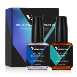 VENALISA Nail Dehydrator & Acid-Free Primer Kit 15ml – Anti-Lifting Quick Dry for UV LED Gel Polish Acrylic Nail Prep DIY Salon