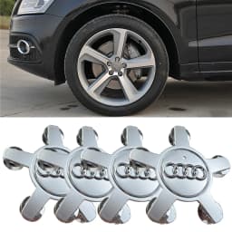 4Pcs/set135MM 8R0601165 4F0601165N For Audi A3 A4 A5 A6 A7 A8 S4 S6 Q3 Q5 Q7 TT B5 B6 Car Wheel Center Cap Hub Covers Badge