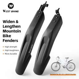 WEST BIKING Widen Thicken Mountain Bike Fenders Metal Fixed Frame Bicycle Fenders High Toughness Scientific Arc MTB Bike Fenders