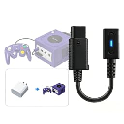 12cm Type C 36W PD Charging Cable for NGC GameCube Console USB C Power Supply Cord (with Blue LED Indicator Light)