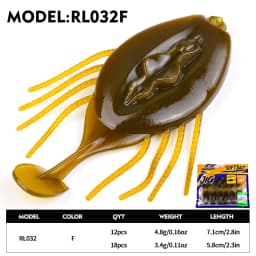 Sunlure Tadpole Shaped Tentacle Flat Tail Soft Bait 12/18pcs Artificial Silicone Wobblers Swimbaits 6-color Bass Fishing Lures