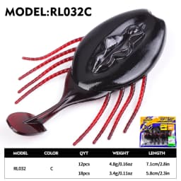 Sunlure Tadpole Shaped Tentacle Flat Tail Soft Bait 12/18pcs Artificial Silicone Wobblers Swimbaits 6-color Bass Fishing Lures