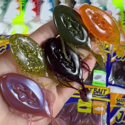 Sunlure Tadpole Shaped Tentacle Flat Tail Soft Bait 12/18pcs Artificial Silicone Wobblers Swimbaits 6-color Bass Fishing Lures