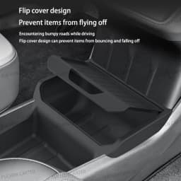 For Tesla New ModelY Standard2025 TPE Under Central Control Storage Box Flip Cover design Tissue Box Storage interior Accessorie