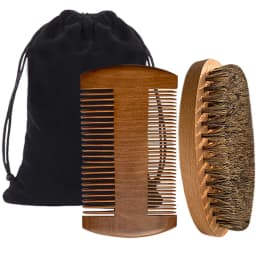 Men's Beard Grooming Set, Convenient Barber Tools, Beard Brush, Bristle Material, Comb, Scissors, Convenient Storage Bag