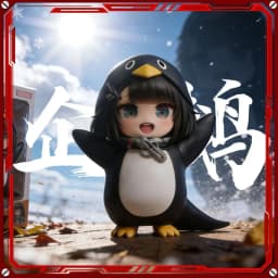 Gugugaga - Little Penguin Administrator PVC Figure Birthday Gift Model Ornament Model Anime Collection Desk Display Exhibit Gift