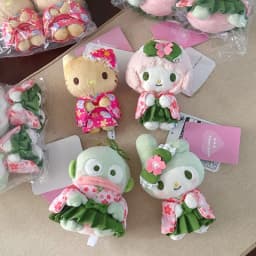 Cartoon matcha My Sweet Piano Melody Hangyodon plush toy keychain kawaii Black Kimono Hello Kitty Soft Plushie Doll bag charm