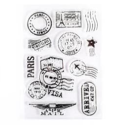 JIANWU Minimalist Black White Transparent Stamp Creative Retro Scrapbooking Journal Decoration Silicone Seal Stationery Supplies