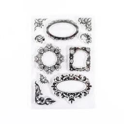 JIANWU Minimalist Black White Transparent Stamp Creative Retro Scrapbooking Journal Decoration Silicone Seal Stationery Supplies