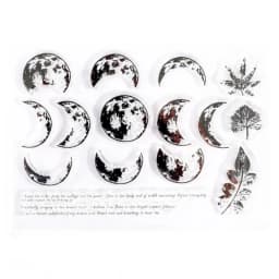 JIANWU Minimalist Black White Transparent Stamp Creative Retro Scrapbooking Journal Decoration Silicone Seal Stationery Supplies