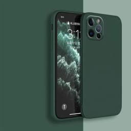 Black Liquid Silicone Phone Case for IPhone 13 12 11 14 15 Pro XS Max XR X 8 7 6S 6 Plus SE 2020 Soft Back Cover