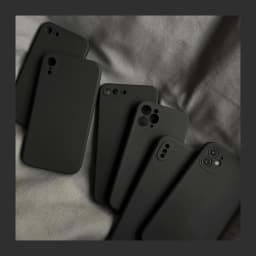Black Liquid Silicone Phone Case for IPhone 13 12 11 14 15 Pro XS Max XR X 8 7 6S 6 Plus SE 2020 Soft Back Cover