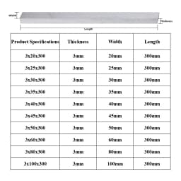 3x25x300 3x35x300 3x45x300 3x60x300 3x100x300 Super Hard White Steel Knife Blank 3mm High Speed Steel Rectangle Bar 300mm Cutter