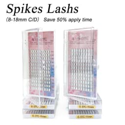120Fans Premade Spikes Lashes Extensions I Shape Lashes Tary Fluffy Individual Eyelashes 8-18mm All Size Eyelash Vendor