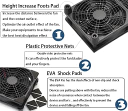 5V USB Router Fan 80mm 92mm 120mm 140mm DIY TV Box Ball/Sleeve Cooler & Protective Net Desktop Cooling Fan