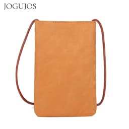 JOGUJOS Genuine Leather Women Shoulder Crossbody Bags Small Handbag Ladies CellPhone Bag Simple Style Messenger Bag Phone Pouch