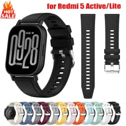 22mm Rubber Band for Xiaomi Redmi Watch 5 Active/5 Lite Sport Silicone Strap Bracelet Correa for Redmi 5active 5Lite Accessories
