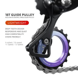 18T Hollow Eccentric Oversized Pulley Wheel for Rear Derailleur - Ceramic Bearing, DIY Bike Part for Shimano R8000/7000