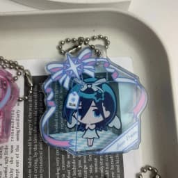 Anime Game ALIEN STAGE Keychain Ivan Till Sua Mizi Colored Window Acrylic Pendant Keychain Backpack Decor