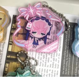 Anime Game ALIEN STAGE Keychain Ivan Till Sua Mizi Colored Window Acrylic Pendant Keychain Backpack Decor