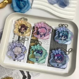 Anime Game ALIEN STAGE Keychain Ivan Till Sua Mizi Colored Window Acrylic Pendant Keychain Backpack Decor