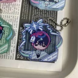 Anime Game ALIEN STAGE Keychain Ivan Till Sua Mizi Colored Window Acrylic Pendant Keychain Backpack Decor