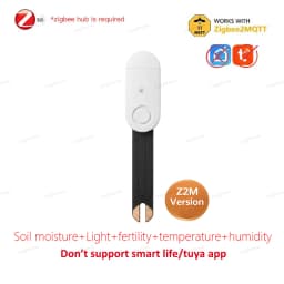 Zigbee Soil Moisture Sensor Temperature Humidity Light Fertility Tester Meter Optional 2MQTT& Tuya Smart Life Version For Garden