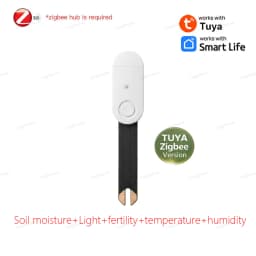 Zigbee Soil Moisture Sensor Temperature Humidity Light Fertility Tester Meter Optional 2MQTT& Tuya Smart Life Version For Garden